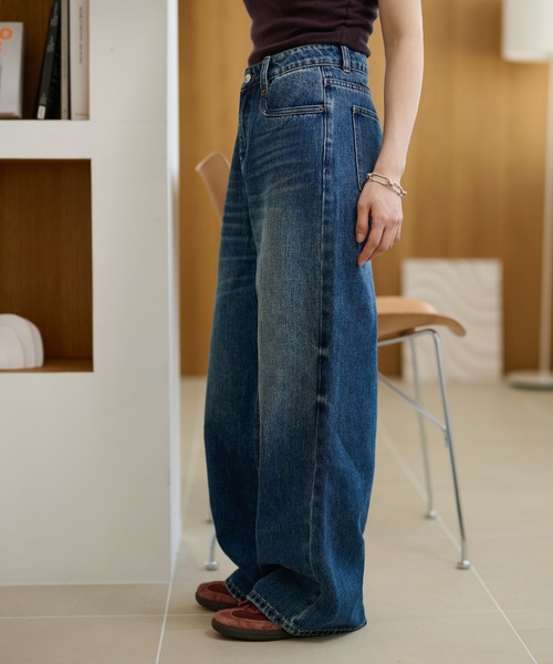 ワイドパンツ ジーンズ デニム デニムパンツ wide leg straight denim