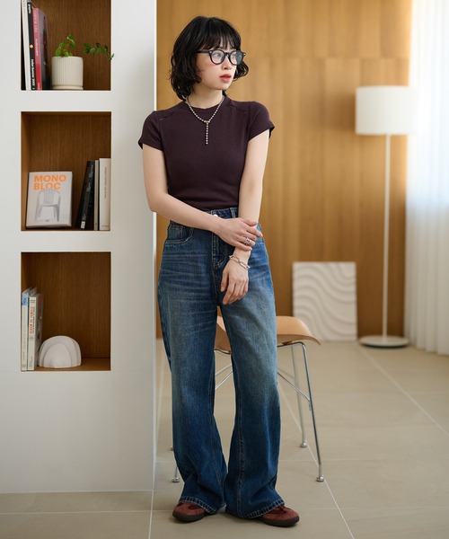 ワイドパンツ ジーンズ デニム デニムパンツ wide leg straight denim