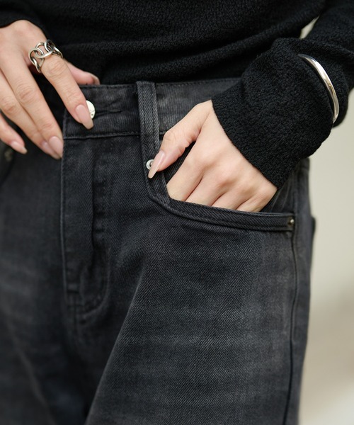 ワイドパンツ ジーンズ デニム デニムパンツ wide leg straight denim