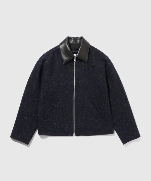 ジャケット・アウター atlast wool MELTON RIDERS JACKET ADAM ET ROPE'（アダムエロペ） コート ジャケット ネップツイード