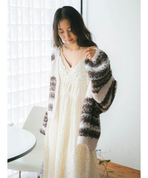 Ungrid（アングリッド） カーディガン ローゲージラメニット