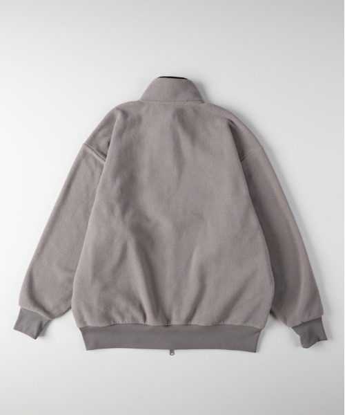 CAMP7 リバーシブル ジャケット フリースブルゾン ロゴ L グレー 茶 CAMP7（キャンプセブン） ブルゾン アウター CAMP7(キャンプ7)「メンズ