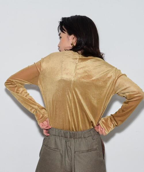 「GALLEST」 長袖カットソー 38 ライトグレー レディース_画像3