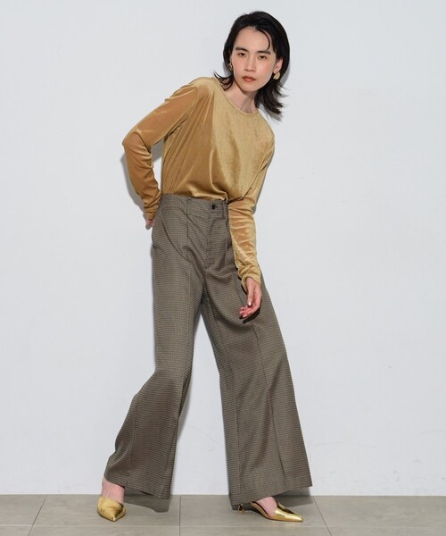 「GALLEST」 長袖カットソー 38 ライトグレー レディース_画像5