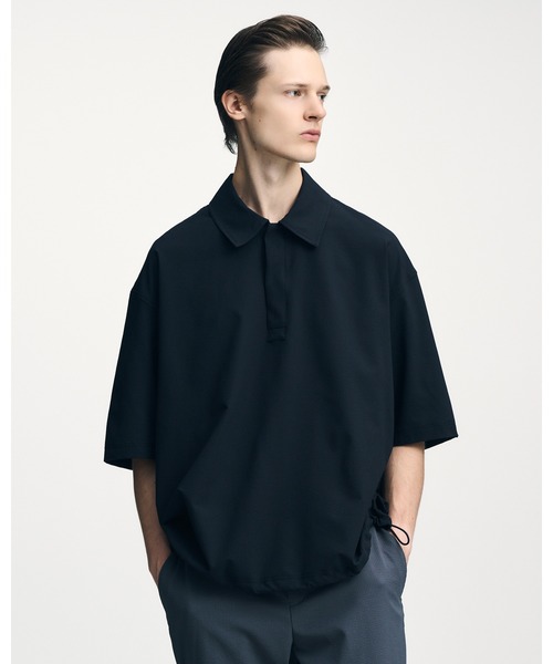 【未使用タグ付】 SOPHNET. ソフネット ワイド　ポロシャツ　黒　XL SOPHNET.（ソフネット） uvカット ポロシャツ 半袖 4WAY STRETCH POLO