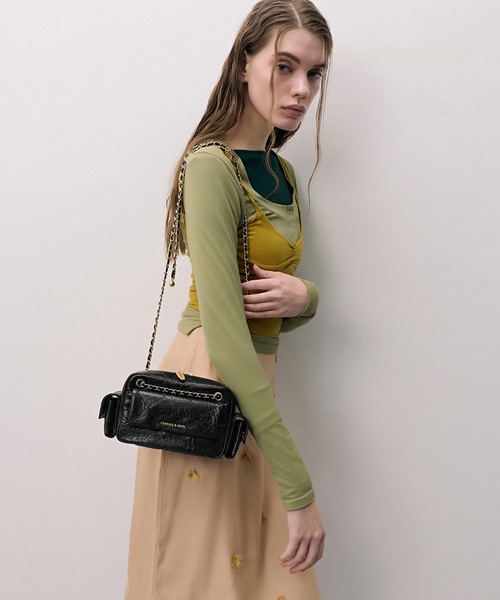 CHARLES & KEITH Duo ショルダーバッグ タグ付き CHARLES ＆ KEITH（チャールズ&キース） ショルダーバッグ バッグ Duo