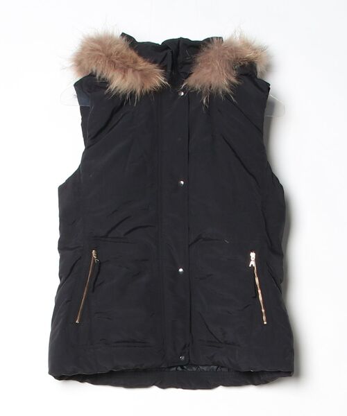 美品！未着用　PLST ダウンベスト PLST（プラステ） ダウンベスト M ブラック レディース : ZOZOTOWN
