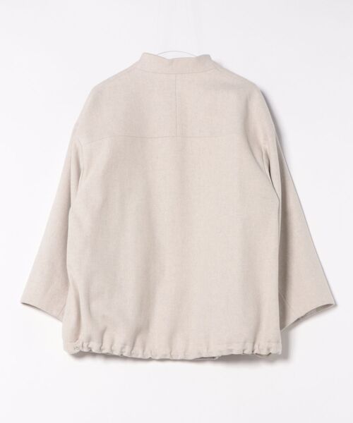 yuni コート アウター W/super100 bottleneck drawstrings hem コート
