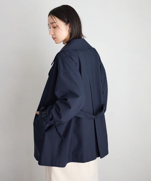 Andemiu（アンデミュウ） トレンチコート コート トレンチハーフコート