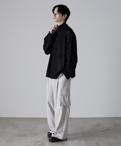 「CLEL」 ニットカーディガン S ブラック メンズ_画像5