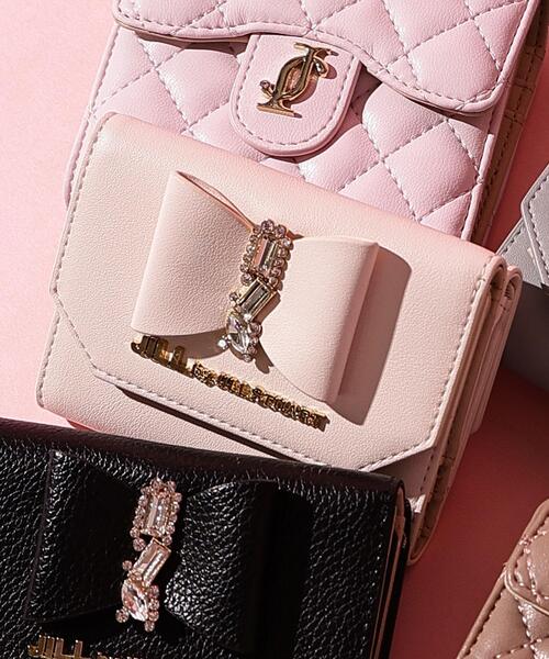 JILL STUART リボン付き三つ折り財布 ピンク ジルバイジルスチュアート JILL by JILLSTUART リボンビジュー