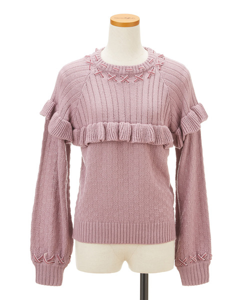 「SUPREME.LA.LA.」 長袖ニット MEDIUM パープル レディース_画像2