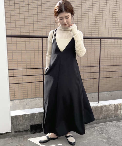 「Spick \u0026 Span」 キャミソールワンピース 36 ブラック レディースの画像