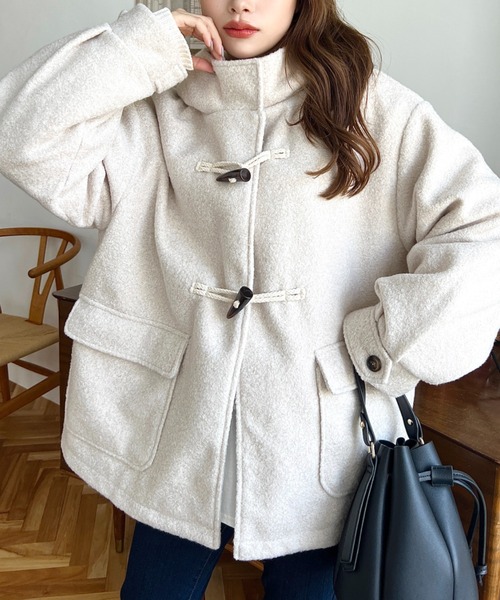 「moment+」 ダッフルコート M ベージュ レディース_画像8