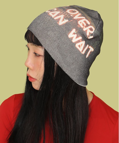 Casselini（キャセリーニ） ニット帽 ニットキャップ フォトプリント