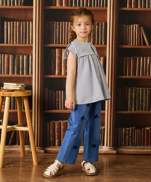 Combi mini ブラウス シャツ 半袖セーラー襟ブラウス キッズ 子供服