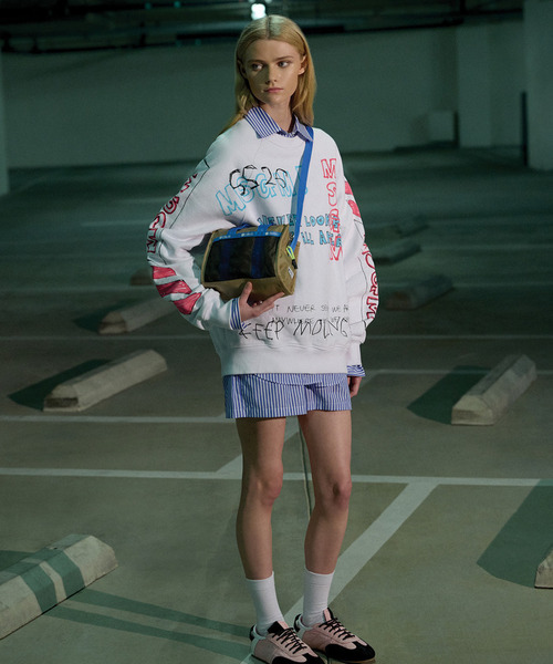 ショルダーバッグ バッグ MSGM METRO XBODY メトロカーキ/ブルー レディース