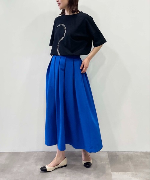 「LUGIVA」 半袖Tシャツ M グレイッシュベージュ レディース_画像4