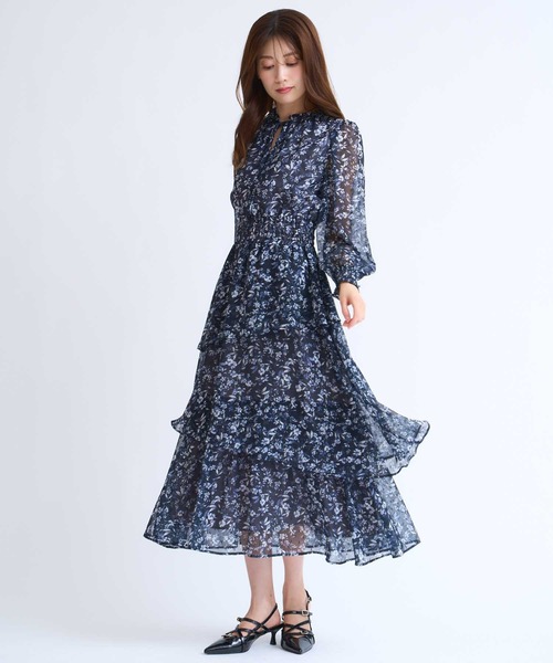 「NOELA」 長袖ワンピース M ブラック レディースの画像