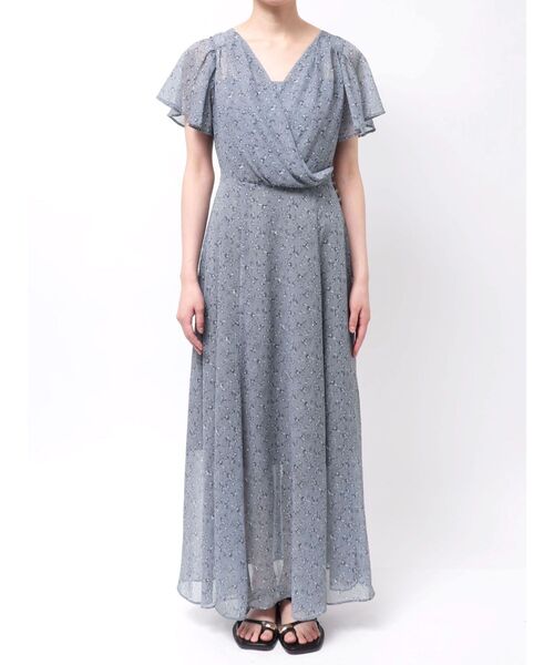 LAGUNAMOON（ラグナムーン） ワンピース 半袖 フローラルカシュクール