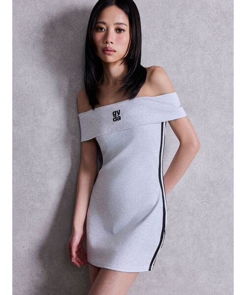 GYDA（ジェイダ） ワンピース 夏 半袖 Square gydaオフショルミニ