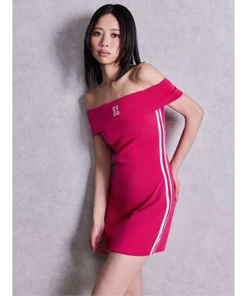 GYDA（ジェイダ） ワンピース 夏 半袖 Square gydaオフショルミニ