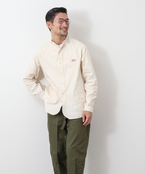 「DANTON」 長袖シャツ 42 オフホワイト メンズの画像