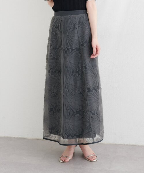 natural couture ロング スカート フラワーチュールスカート