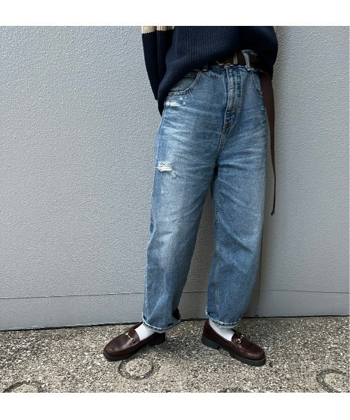 「BLACK BY MOUSSY」 デニムパンツ 23inch ブルー レディース