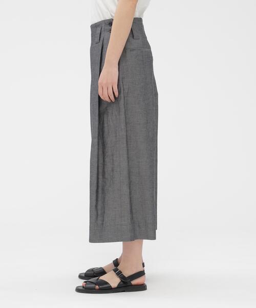 ワイドパンツ パンツ COTTON RAMIE CHAMBRAY レディースの画像