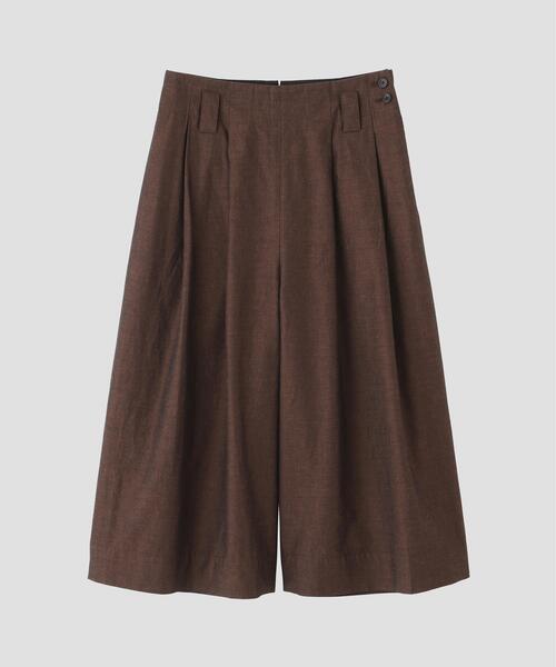 ワイドパンツ パンツ COTTON RAMIE CHAMBRAY レディースの画像