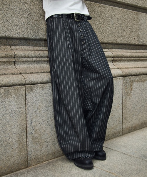 kutir（クティール） ワイドパンツ ジーンズ STRIPED CURVE SILHOUETTE