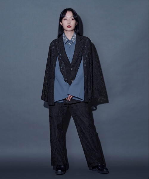「Ellno Loset」 長袖シャツ MEDIUM ブルー系その他 メンズ_画像6