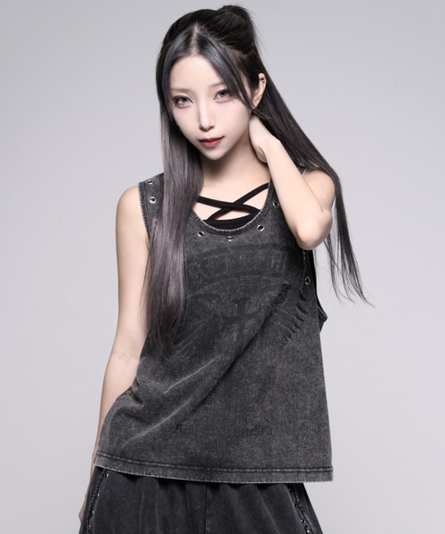 FUMIKA_UCHIDA（フミカウチダ） ノースリーブトップス M ブラック