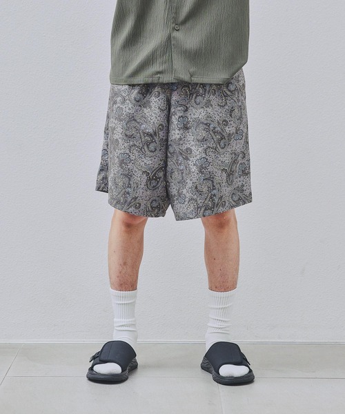 ワイドパンツ ハーフパンツ パンツ 短パン コレラクショーツ柄TR / 740729 メンズ | LAKOLE | 05