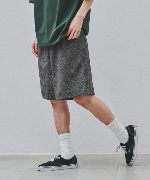ワイドパンツ ハーフパンツ パンツ 短パン コレラクショーツ柄TR / 740729 メンズ | LAKOLE | 11