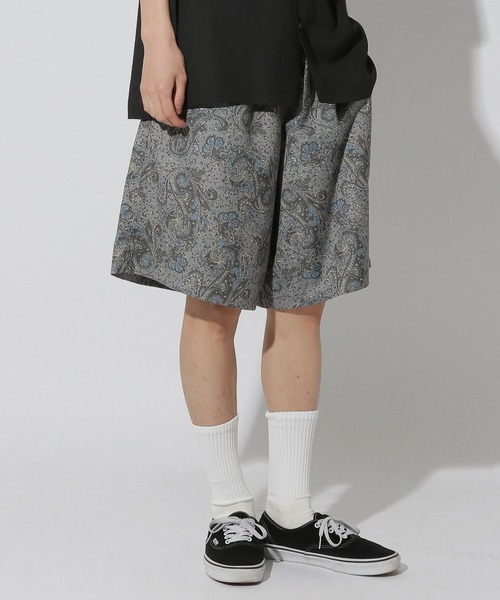 ワイドパンツ ハーフパンツ パンツ 短パン コレラクショーツ柄TR / 740729 メンズ | LAKOLE | 16