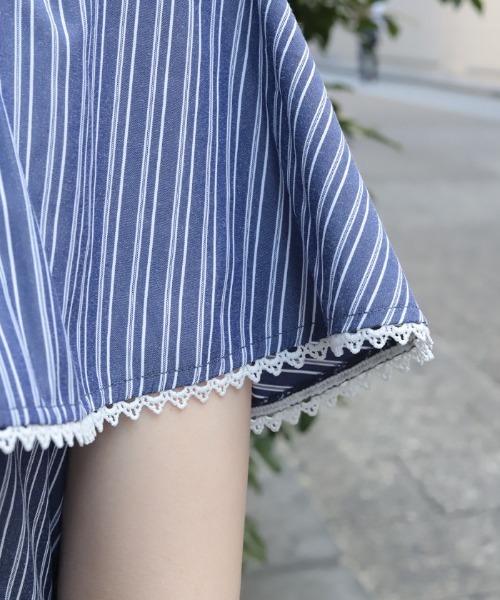 axes femme（アクシーズ ファム） ワンピース ケープ付きバイカラー