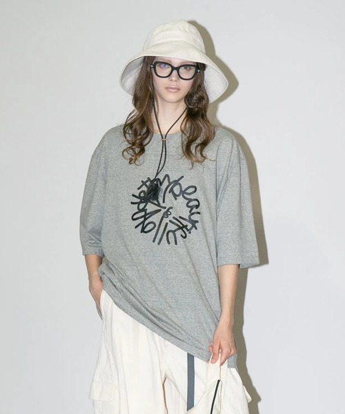 「my beautiful landlet」 半袖Tシャツ 1 グレー メンズ_画像4