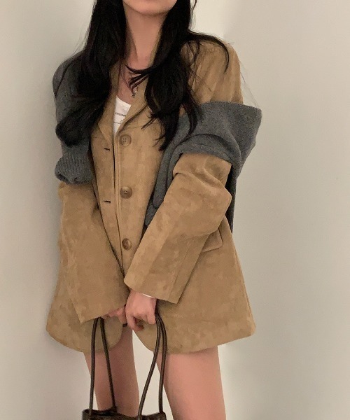 「FREE STYLISTS」 テーラードジャケット FREE キャメル レディース_画像5