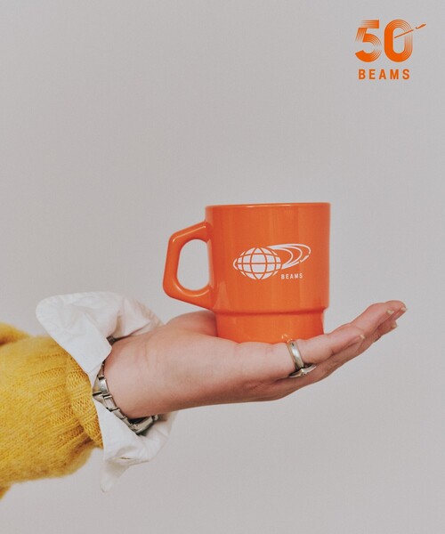 FIRE KING タンブラー 「別注」Fire-King × BEAMS / ADVERTISING MUG