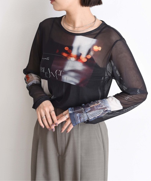 「Eimee Law」 長袖カットソー 38 ベージュ レディース_画像7