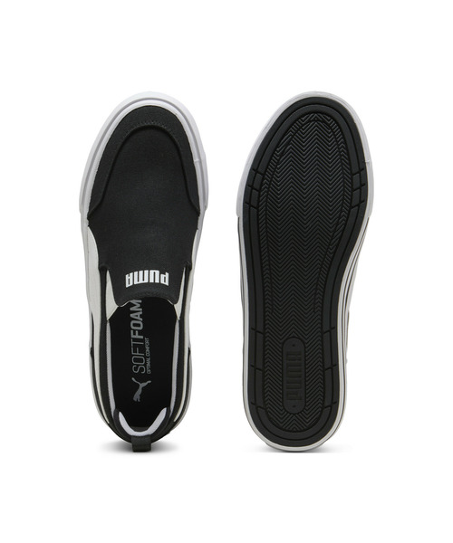 「PUMA」 スリッポン 24.0cm ブラック×ホワイト メンズ_画像9