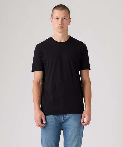 ★Levi's クルーネック Tシャツ ブラック★ Levi's（リーバイス） tシャツ スリムフィット 2パックTシャツ クルー