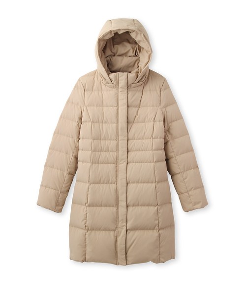 ダウン ダウンジャケット [S]【撥水加工】2WAY フーデットダウンコート 撥水加工 2WAY