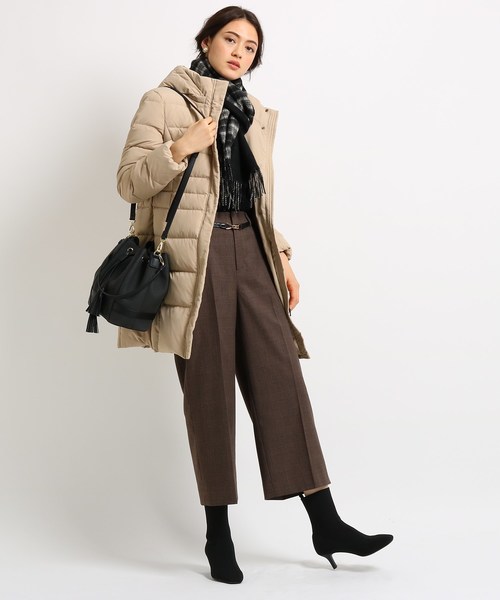 ダウン ダウンジャケット [S]【撥水加工】2WAY フーデットダウンコート 撥水加工 2WAY