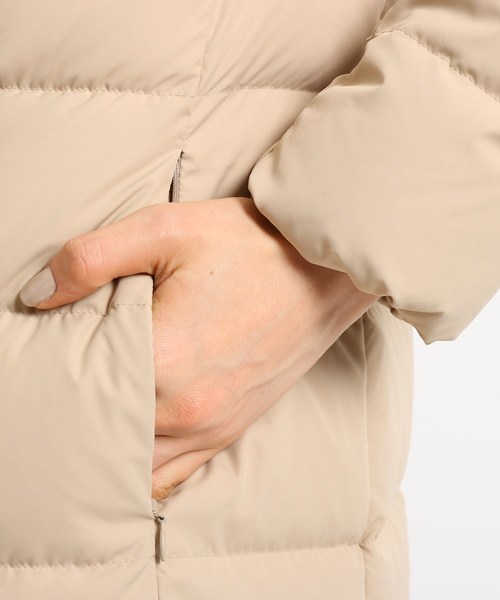 ダウン ダウンジャケット [S]【撥水加工】2WAY フーデットダウンコート 撥水加工 2WAY