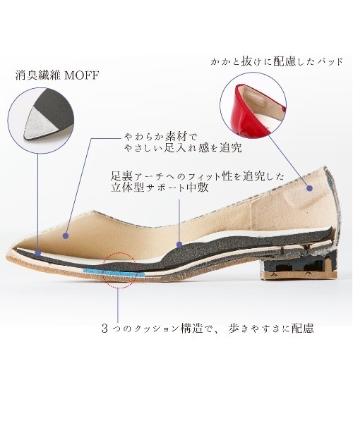 AcureZ パンプス 「made in japan」2cmヒール プレーンパンプス