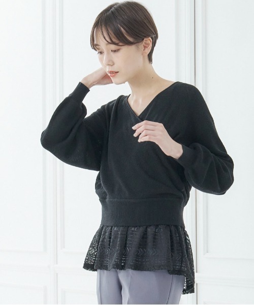 カシュクールニットPO 12Twelve Agenda ニット セーター カシュクールニットプル