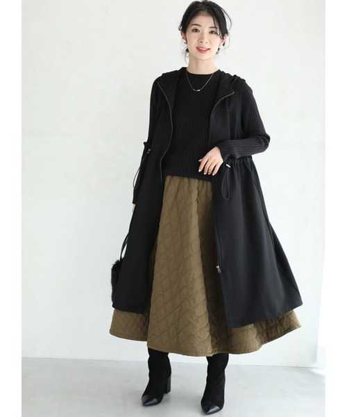 ニット セーター 重ね着で二の腕帳消しニット（2点セット） レディース